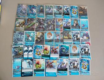 Lotto Carte Digimon blu tamer collezione edizione 