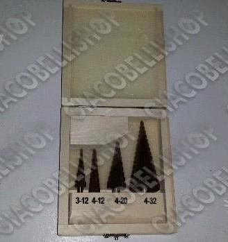 Frese coniche allargafori a gradino hss 4-32 e 4-3
