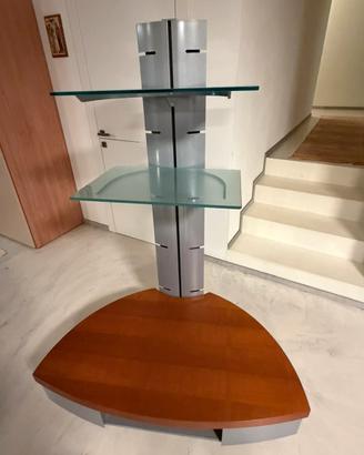 Porta tv modello bridge con struttura argento e p
