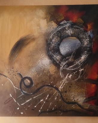 Quadro moderno astratto in rilievo 150x150 cm