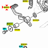 Pedale freno Kawasaki GPX R 750 430011214
