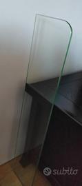 Specchio bagno + luce + mensola in vetro