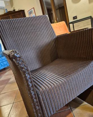 3 Poltrone / Sedie Lloyd Loom Italia in Vimini