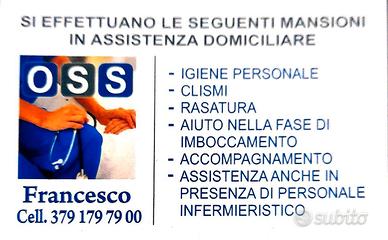 Oss x assstenza domiciliare x tuo caro/a