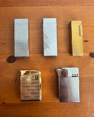 Lotto 5 accendini vintage gas saffa,flaminal