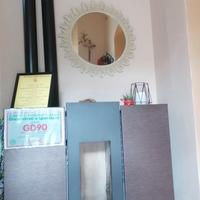 stufa pellet  modello slim 30cm completa di tubi