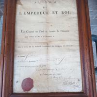 Documento storico epoca Napoleonica 