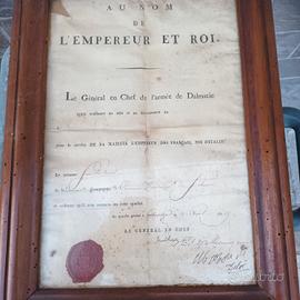 Documento storico epoca Napoleonica 