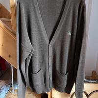 Cardigan marrone 51% lana “Lacoste” taglia 7/XXL