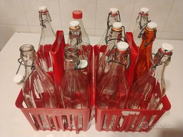 11 bottiglie vetro con tappo