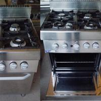 CUCINA A GAS IN ACCIAIO INOX CON FIAMMA PILOTA