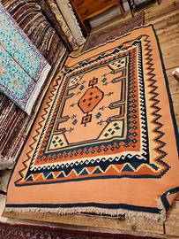 Splendido Tappeto Kilim in Pura Lana – 200x