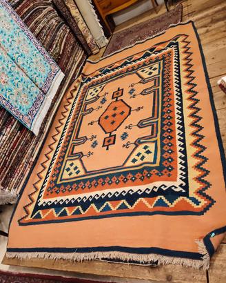 Splendido Tappeto Kilim in Pura Lana – 200x