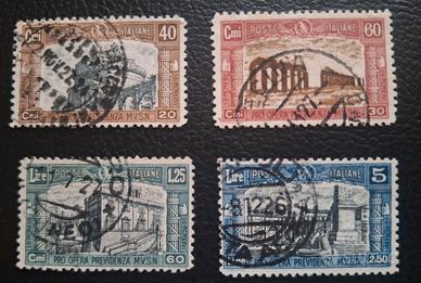 1926 Previdenza Milizia I Serie Completa Viaggiata