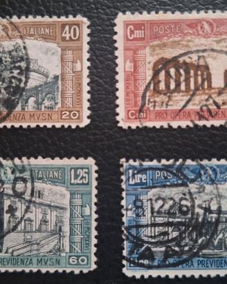 1926 Previdenza Milizia I Serie Completa Viaggiata