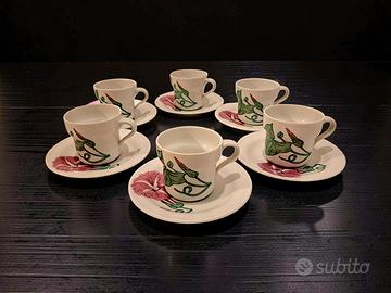 6 Tazzine Caffè Ginori, Modello Eco, Gariboldi