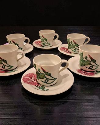 6 Tazzine Caffè Ginori, Modello Eco, Gariboldi