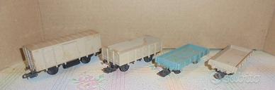 treni favero italia vintage h0 4 carri merce