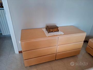 COMO' CAMERA DA LETTO  VERO LEGNO BETULLA