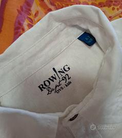camicia lino e cotone manica corta tg 6-7 A 