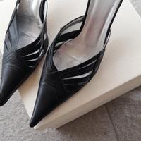 ciabattine  eleganti nere traforate 