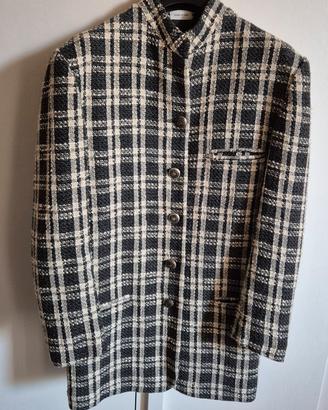 giacca scozzese in misto lana