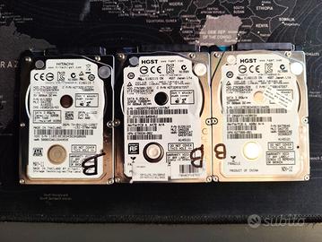 Lotto n.3 Hard Disk RPM 7200 Interni Notebook 2,5