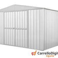 Capanno box esterno lamiera 360x175 110 kg bianco