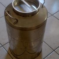 bidone in acciaio inox per olio