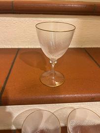 Sei calici murano mai usati