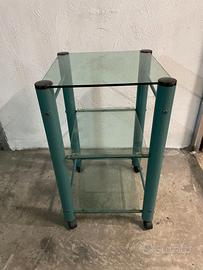 Carrello in metallo color verde con nr 3 ripiani