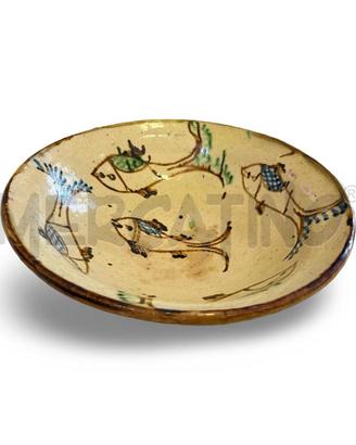INSALATIERA CALTAGIRONE FINE 800 TERRACOTTA PESCI
