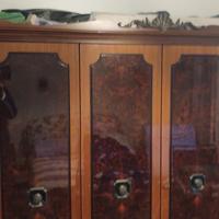 Armadio Vintage 6 Ante con Specchi e Radica Noce