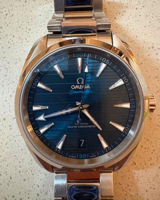 Omega Seamaster Acqua Terra quadrante blu Full set