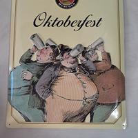 targa metallo paulaner oktoberfest rilievo 30x40