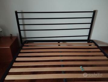 Struttura letto matrimoniale in metallo nmaterasso