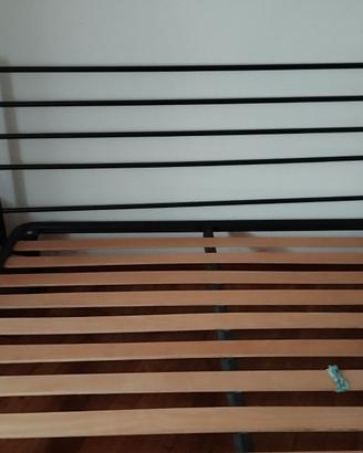 Struttura letto matrimoniale in metallo nmaterasso
