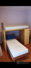 Cameretta bimbi, letto castello
