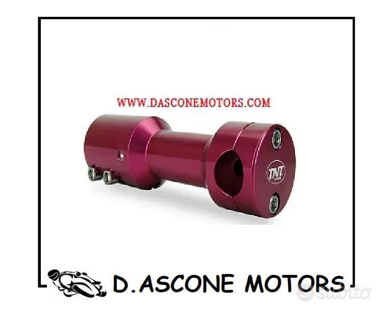 Adattatore Manubrio Moto FASTPRO - CNC In Alluminio, Da 7/8 A 1 1/8, Colore Rosso