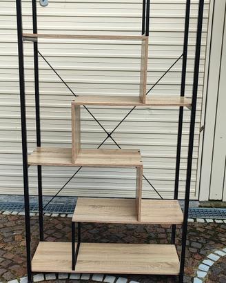 SCAFFALE IN LEGNO E METALLO