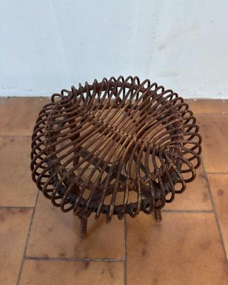 Sgabello Rattan/Midollino stile F. Albini - Age 60