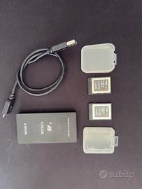 Schede XQD 64Gb Sony + Lettore multiplo Sony