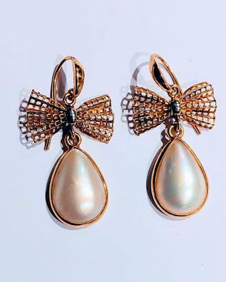 ORECCHINI IN ORO CON PERLE MABE NUOVO