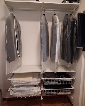 Cabina armadio Ikea, sistema a parete