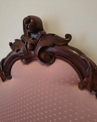 Testiera letto matrimoniale in legno intagliato