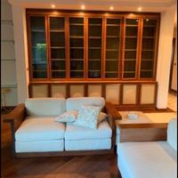 libreria in teak anni 80 da incasso