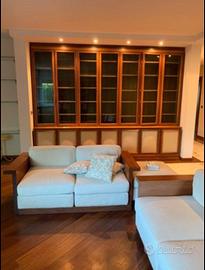 libreria in teak anni 80 da incasso