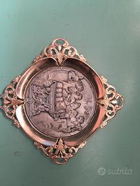 stemma piastra vintage nascita di Gesù rame 