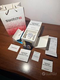 Omega x Swatch Mission to the Moonphase bianco