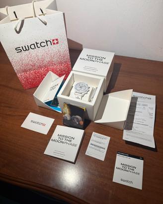 Omega x Swatch Mission to the Moonphase bianco